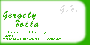 gergely holla business card